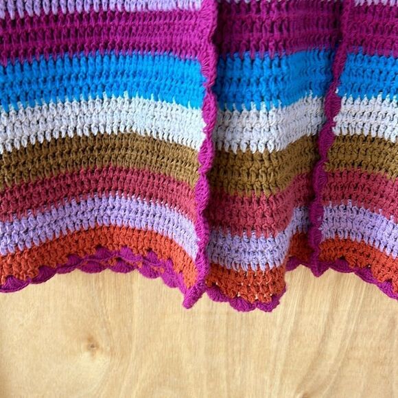 XiRENA Arlet Dream State long sleeve midi crochet cardigan cotton stripes XS - Picture 9 of 17